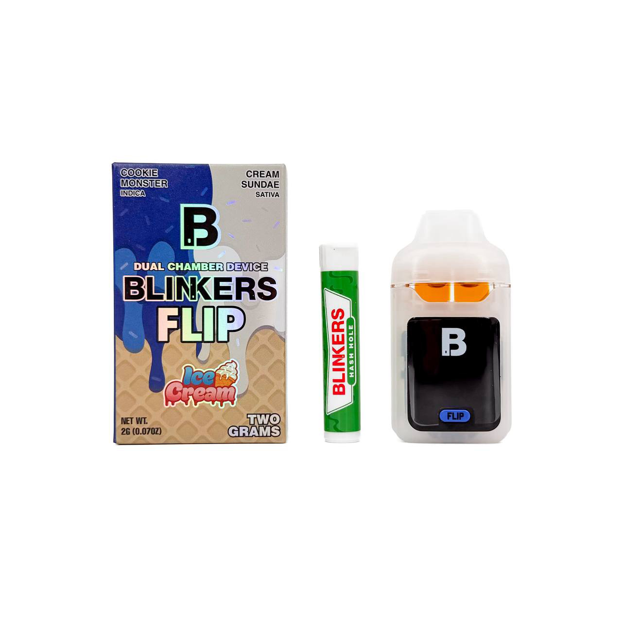 Blinkers Flip – Ice Cream Edition 2g Premium Disposable + Hash Hole
